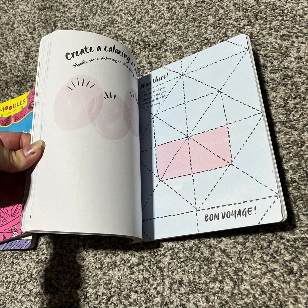 Set of 3 Moodles Books Grumpy, Happy & Stressed Doodle Your Mood Coloring Books